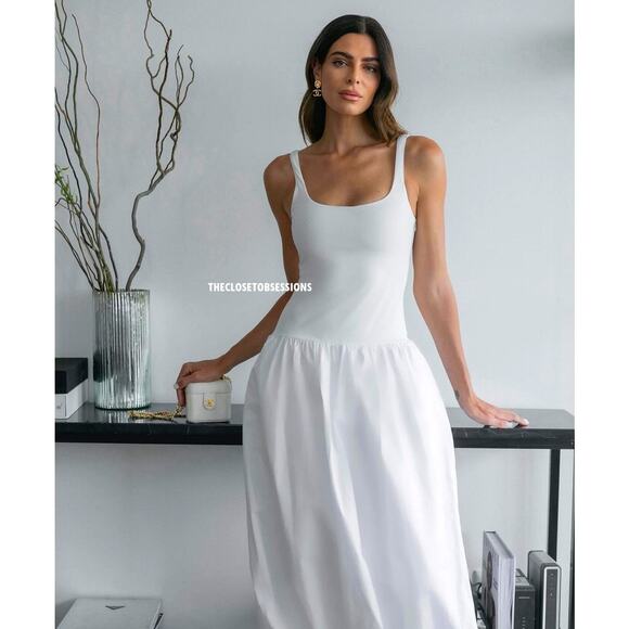 ZARA BLOGGER FAVE!!! Sleeveless Balloon Midi Dress NWT | White Knit M - Picture 13 of 16